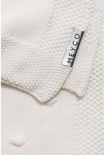 Meyco Silverline Knots ledikantdeken 100x150 cm gebroken wit Babydeken Ecru - Foto 4