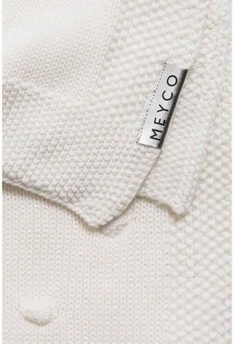 Meyco Silverline Knots wiegdeken 75x100 cm gebroken wit Babydeken Ecru