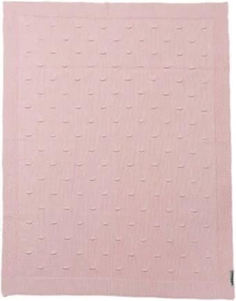 Meyco Silverline Knots wiegdeken 75x100 cm roze Babydeken - Foto 3