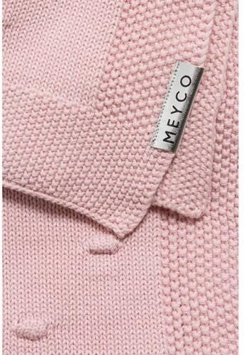 Meyco Silverline Knots wiegdeken 75x100 cm roze Babydeken