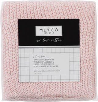 Meyco Silverline Relief Mixed aankleedkussenhoes 45x70 cm roze - Foto 3