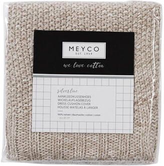Meyco Silverline Relief Mixed aankleedkussenhoes 45x70 cm zand Beige - Foto 2