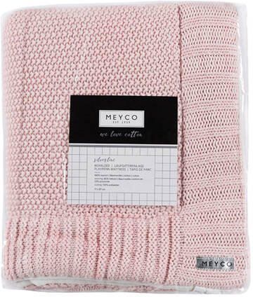 Meyco Silverline Relief Mixed boxkleed 77x97 cm roze - Foto 3