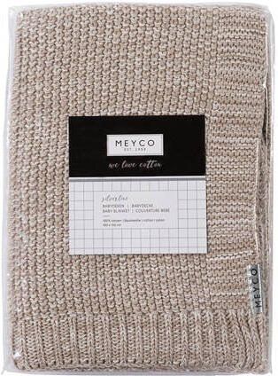 Meyco Silverline Relief Mixed ledikantdeken 100x150 cm zand Babydeken Beige - Foto 4