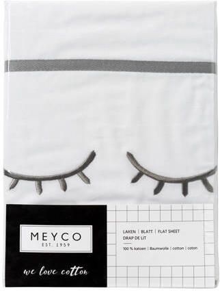 Meyco Sleepy eyes wieglaken 75x100 cm grijs Babylaken - Foto 4