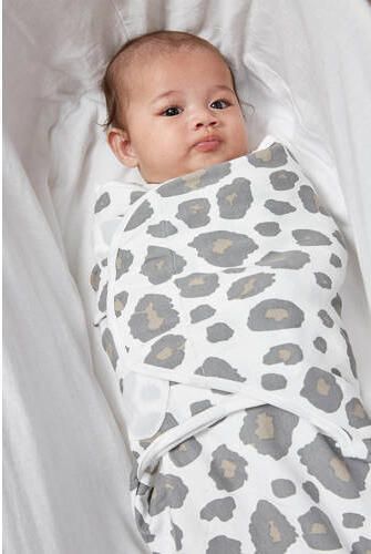 Meyco swaddle 0-3 mnd Panter neutral Inbakerdoek Beige - Foto 3
