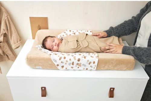 Meyco swaddle inbakerdoek Uni Sand Beige Effen 1 | Inbakerdoek van