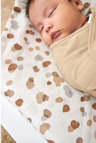 Meyco swaddle inbakerdoek Uni Sand Beige Effen 1 | Inbakerdoek van - Foto 4