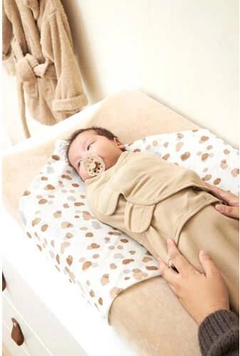 Meyco swaddle inbakerdoek Uni Sand Beige Effen 1 | Inbakerdoek van - Foto 2