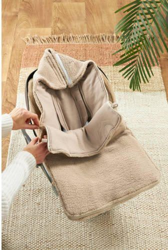 Meyco teddy voetenzak beige | Voetenzak van | Baby > Onderweg > Kinderwagens & buggy's - Foto 2