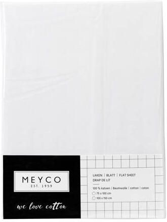 Meyco Uni ledikantlaken 100x150 cm wit Babylaken | Babylaken van