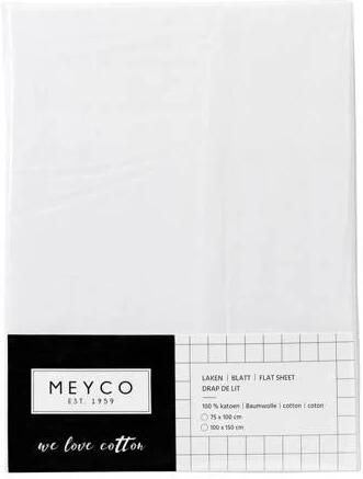 Meyco Uni wieglaken 75x100 cm wit Babylaken | Babylaken van