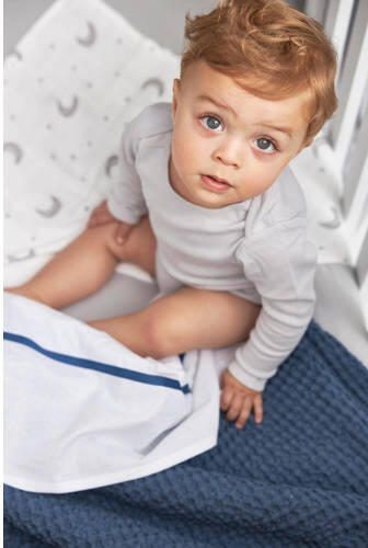 Meyco baby ledikantlaken Bies indigo Babylaken Wit Streep - Foto 4