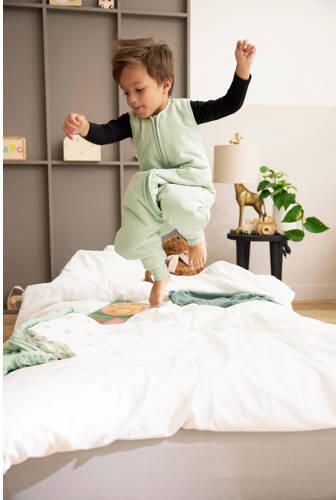 Meyco winter slaapoverall jumper Slub soft green Babyslaapzak Groen Effen 104 - Foto 4