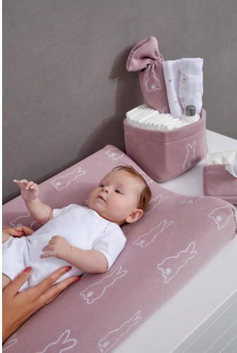 Meyco X Mrs. Keizer aankleedkussenhoes Rabbit lilac Paars Dierenprint - Foto 2