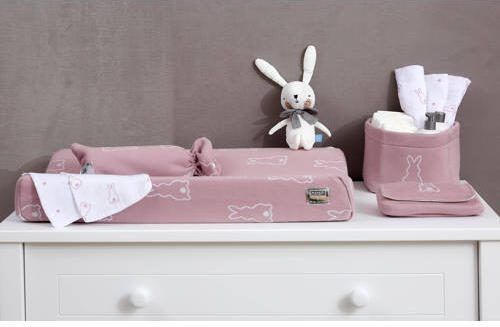 Meyco X Mrs. Keizer aankleedkussenhoes Rabbit lilac Paars Dierenprint - Foto 3
