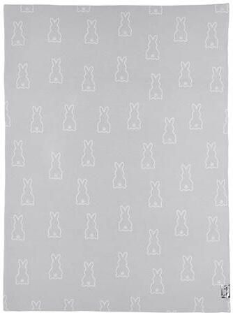 Meyco X Mrs. Keizer baby ledikantdeken Rabbit 100x150 cm silver Babydeken Zilver - Foto 4