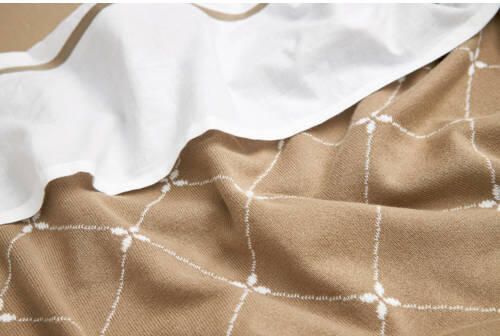 Meyco X Mrs. Keizer baby ledikantlaken Louis 100x150 cm set van 2 taupe wit Babylaken Bruin - Foto 4