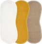 Meyco basic badstof spuugdoek schoudermodel set van 3 offwhite honeygold taupe Mond- spuugdoekje Multi - Thumbnail 1
