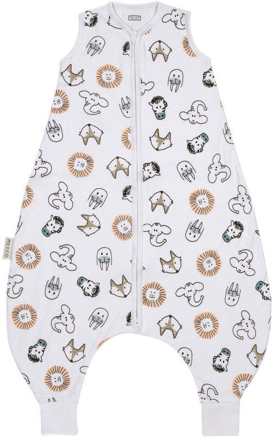 Meyco baby jumper slaapoverall Animal Multicolour Babyslaapzak Dierenprint 104 - Foto 3