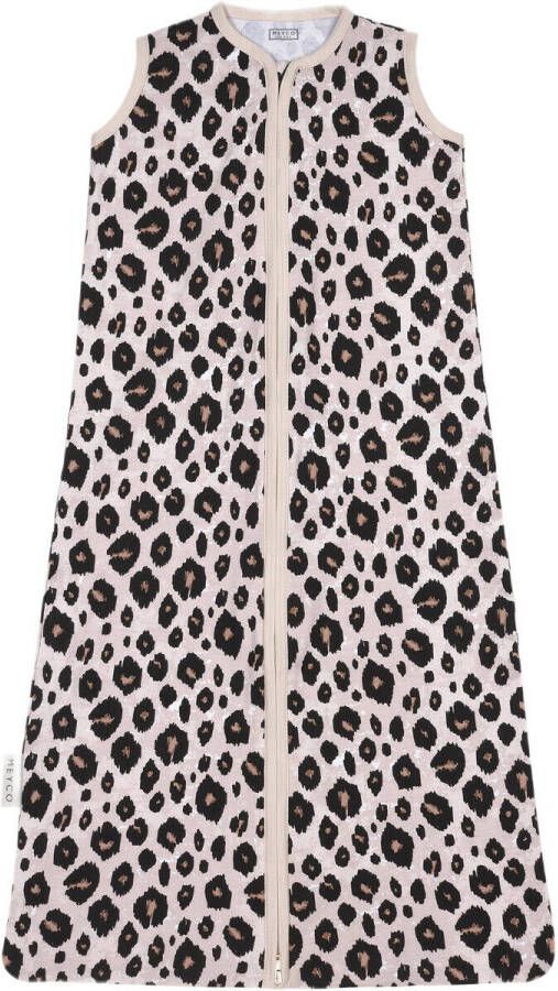 Meyco baby slaapzak Leopard Sand Melange Babyslaapzak Bruin Panterprint 110