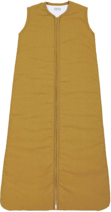 Meyco gevoerde baby slaapzak uni honey gold Babyslaapzak Geel 110 cm