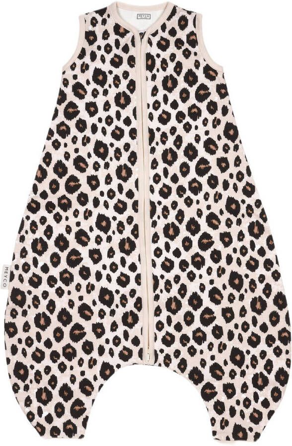 Meyco baby jumper slaapoverall Leopard Sand Melange Babyslaapzak Bruin 104 - Foto 1