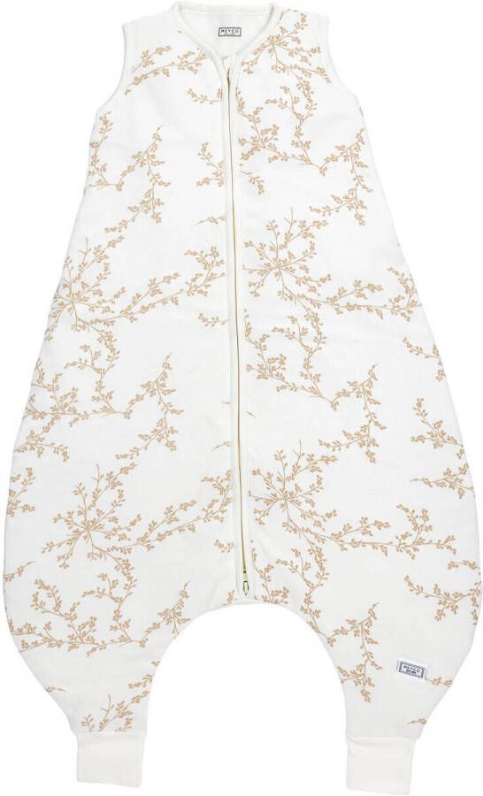 Meyco baby zomerslaapzak jumper Branches sand Babyslaapzak Beige Blad 104 - Foto 3