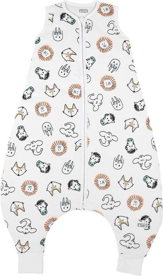 Meyco gevoerde baby slaapzak jumper Animal wit bruin zwart Babyslaapzak Multi 104 cm - Foto 3