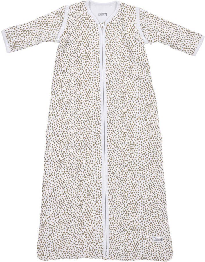Meyco baby winterslaapzak afritsbare mouw Cheetah taupe Babyslaapzak Bruin 110 cm