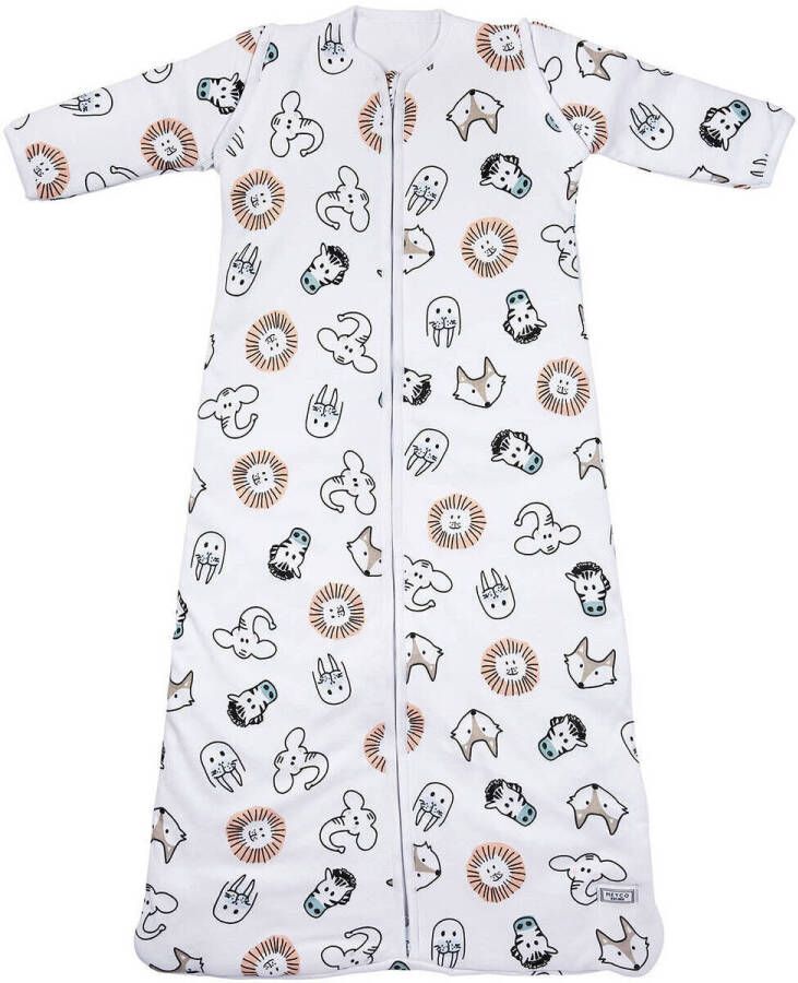 Meyco Animal baby slaapzak winter 70 cm Babyslaapzak Wit - Foto 2