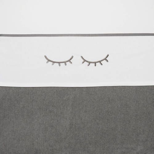 Meyco Sleepy eyes ledikantlaken 100x150 cm grijs Babylaken