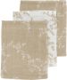 Meyco hydrofiel baby washandje set van 3 Branches sand Hydrofiele washandjes Beige - Thumbnail 1