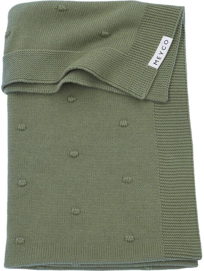 Meyco baby wiegdeken Mini Knots 75x100 cm Forest Green Babydeken Groen - Foto 3