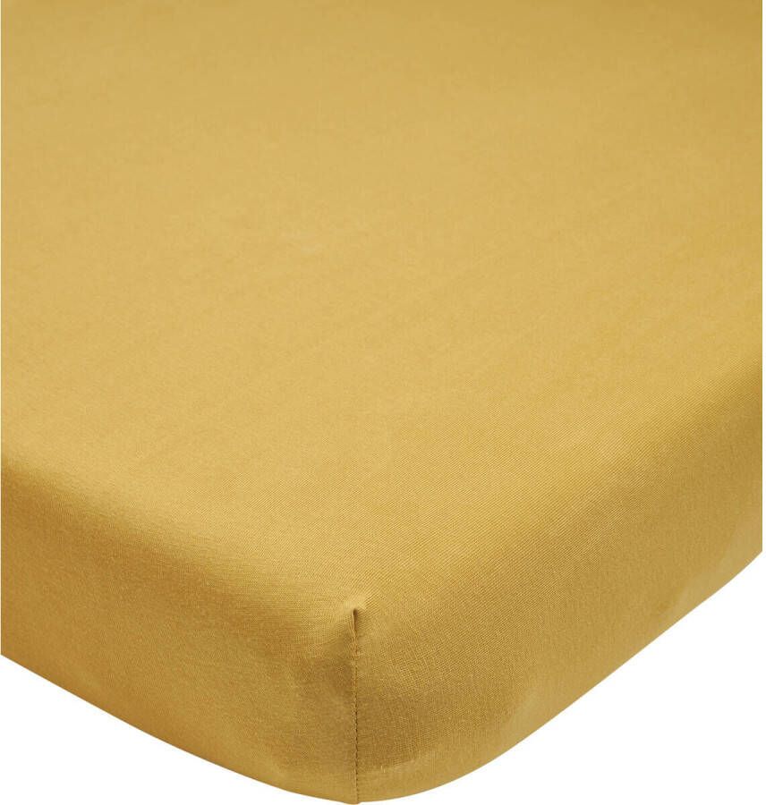Meyco katoenen jersey hoeslaken wieg 40x80 90 cm honey gold Goud