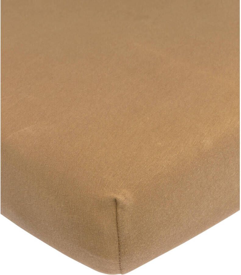 Meyco katoenen jersey wieg hoeslaken 40x80 90 cm Toffee Bruin Effen