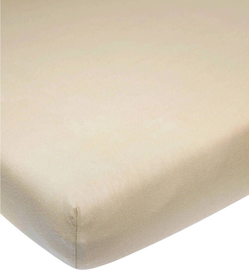 Meyco katoenen jersey co-sleeper hoeslaken 50x90 cm Sand Bruin Effen - Foto 3