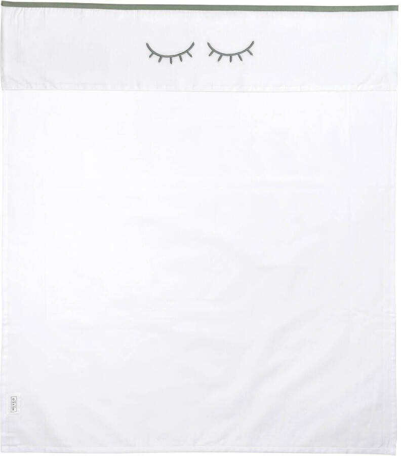 Meyco baby wieglaken Sleepy eyes 75x100 cm forest green Babylaken Wit