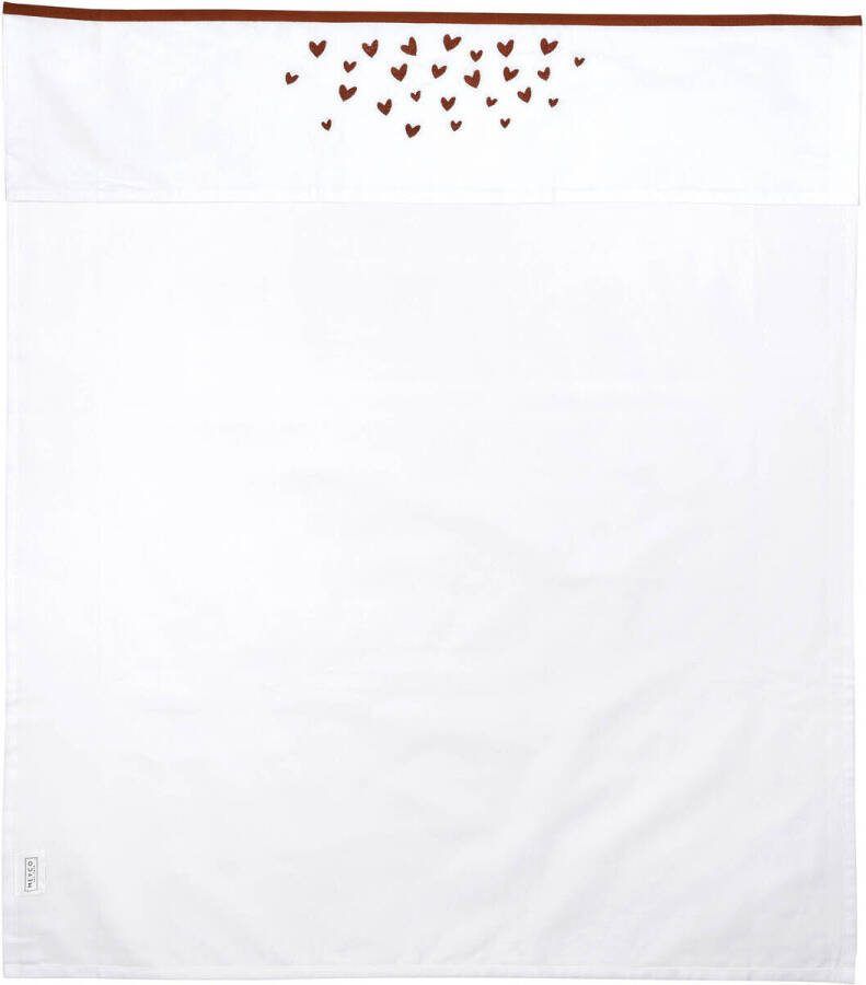 Meyco baby wieglaken Hearts 75x100 cm camel Babylaken Wit - Foto 2