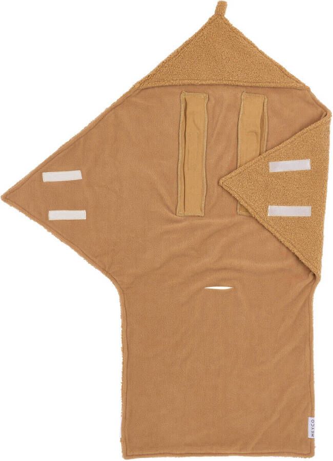 Meyco wikkeldeken Bouclé Uni 110x108cm Toffee Bruin Effen - Foto 2