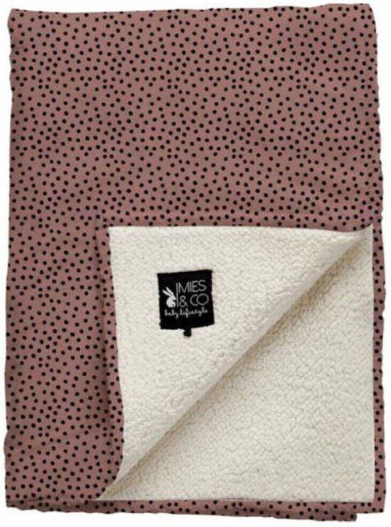Mies & Co baby ledikantdeken soft teddy Cozy Dots 110x140 cm Babydeken Oranje - Foto 3