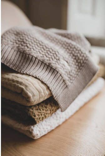 Mies & Co baby ledikantdeken soft knitted 110x140 cm dune Babydeken Beige - Foto 4
