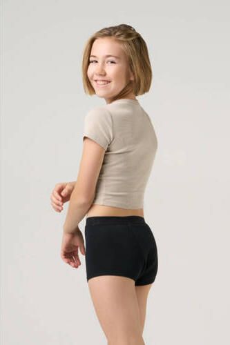 Moodies Undies boyshort menstruatieslip Heavy Overnight zwart Meisjes Bamboe 140-146 - Foto 3