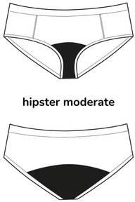 Moodies Undies hipster menstruatieslip medium blauw Meisjes Bamboe All over print maat 164-170 - Foto 4