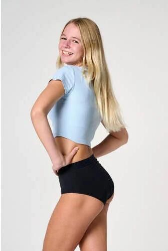 Moodies Undies hipster menstruatieslip Medium zwart Meisjes Bamboe Effen 152-158 - Foto 4
