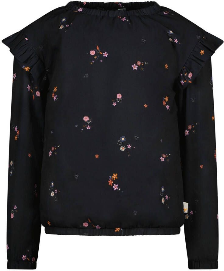Moodstreet top met all over print zwart
