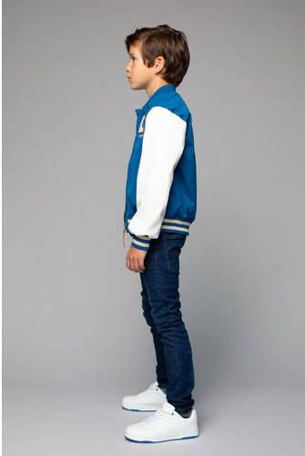 Moodstreet baseball jacket blauw offwhite Jas Jongens Polyester Opstaande kraag 146 152 - Foto 3