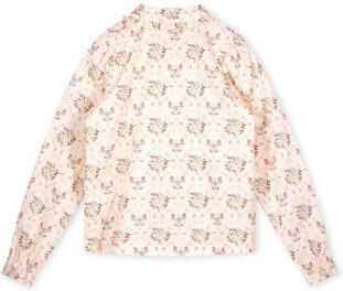 Moodstreet blouse met all over print roze Meisjes Katoen Klassieke kraag 110 116 - Foto 3