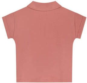 Moodstreet blouse oudroze Meisjes Stretchkatoen Peter Pan-kraag Effen 146 152