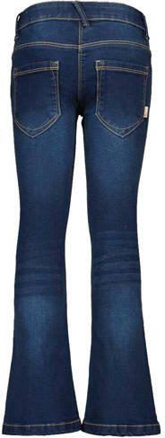 Moodstreet flared jeans donkerblauw Meisjes Stretchdenim Effen 104 - Foto 3